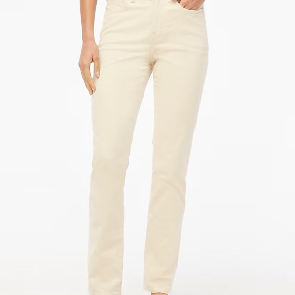 J. Crew Women's Straight Leg Cream Jeans